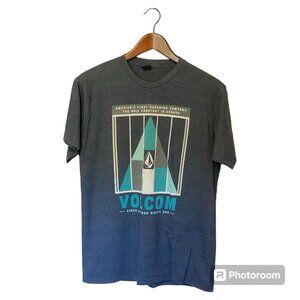 Volcom S/S Blue T-Shirt Men's Size M Medium Since 1991 America's 1st Boarding Co